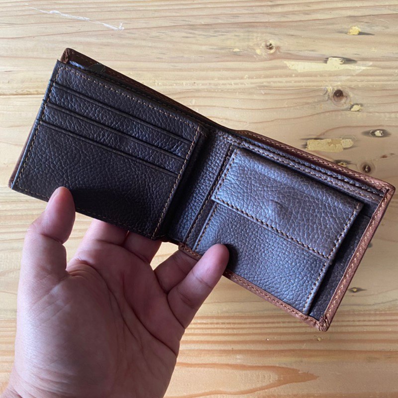 DOMPET KULIT ASLI EMBOS DENGAN SELETING DALAM