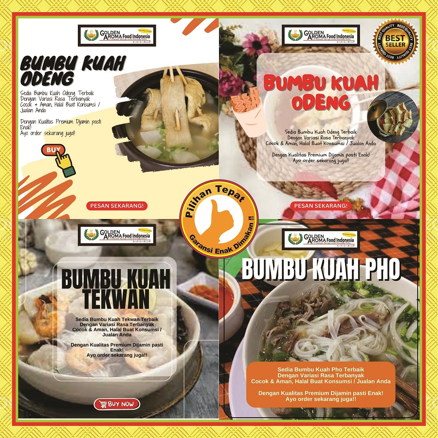 

BUMBU KUAH ODENG, TEKWAN & PHO 1Kg Aneka Rasa Sup Kiloan 1 Kg Oden Spicy Pedas Korea Asli Kaldu Ayam Sapi Vietnam Model Palembang Kering Biasa Tanpa Udang Simple Sederhana Paling Enak Sedap Halal Suki Steamboat Instan Instant Gafi