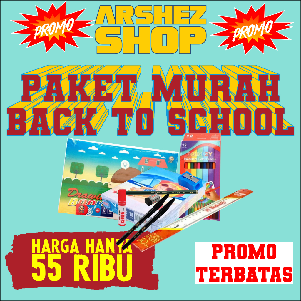 

PROMO !!! Paket buku sekolah anak MURAH/Paket alat tulis sekolah