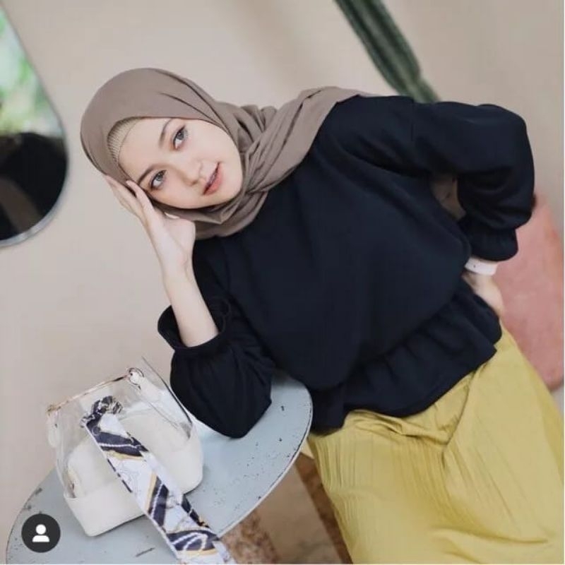 Blouse Wanita Polos Oversize Olivia Shirt Kekinian Terbaru