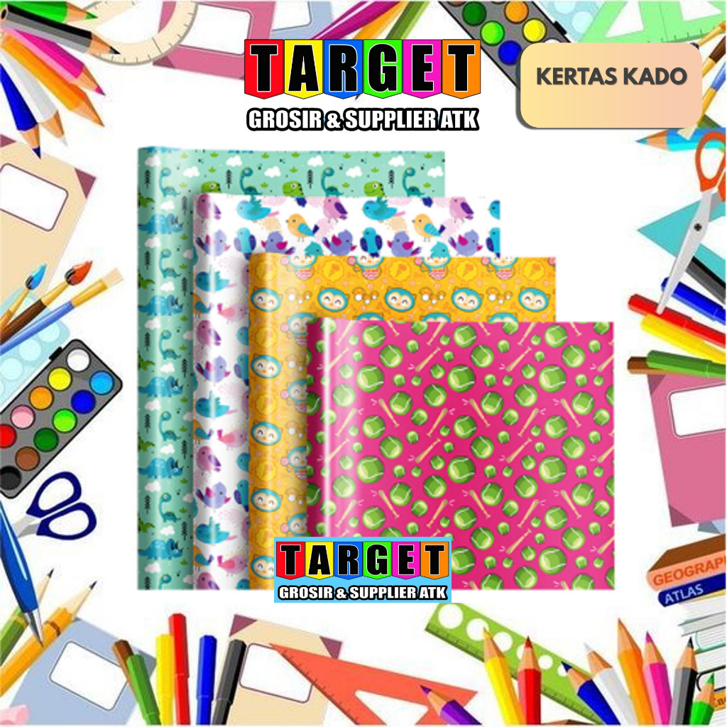 

KERTAS KADO SIDU / BUNGKUS MOTIF KARAKTER / GIFT WRAP BATIK WARNA FANCY (1 PCS)