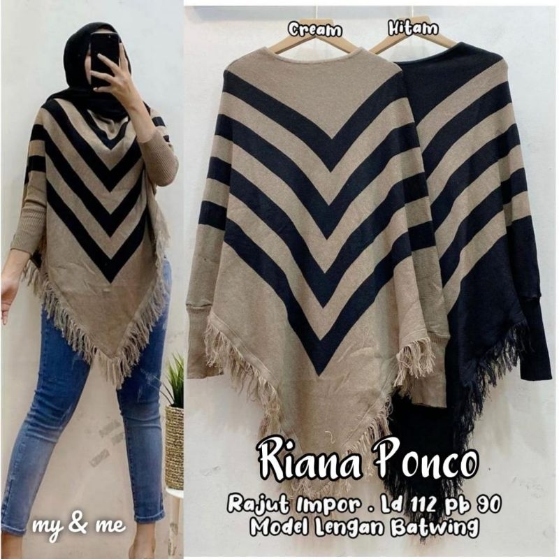 RIANA PONCHO RAJUT KNIT IMPORT