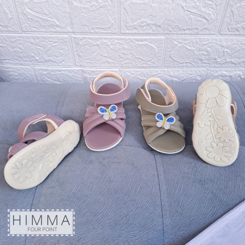 SANDAL ANAK PEREMPUAN Selop Silang Butterfly | SANDAL BALITA | SANDAL BAYI TALI BELAKANG | SEPATU ANAK PEREMPUAN SOFT EMPUK RINGAN