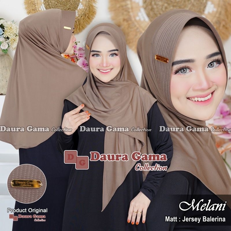 (Ori Dauragama) MELANI •segitiga instan pet jersey balerina•hijab instan pet segitiga