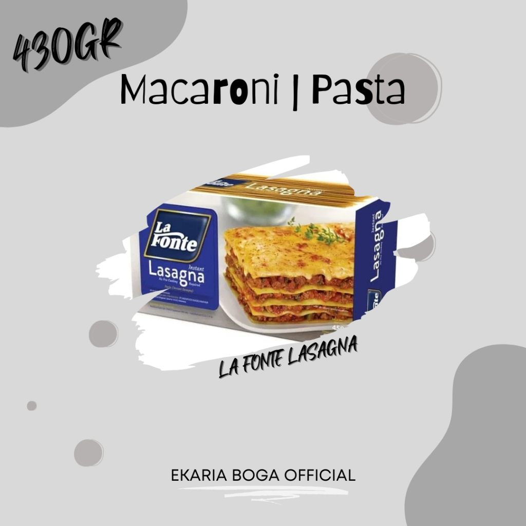 

PASTA | LASAGNA | LA FONTE | LA FONTE LASAGNA 430GR