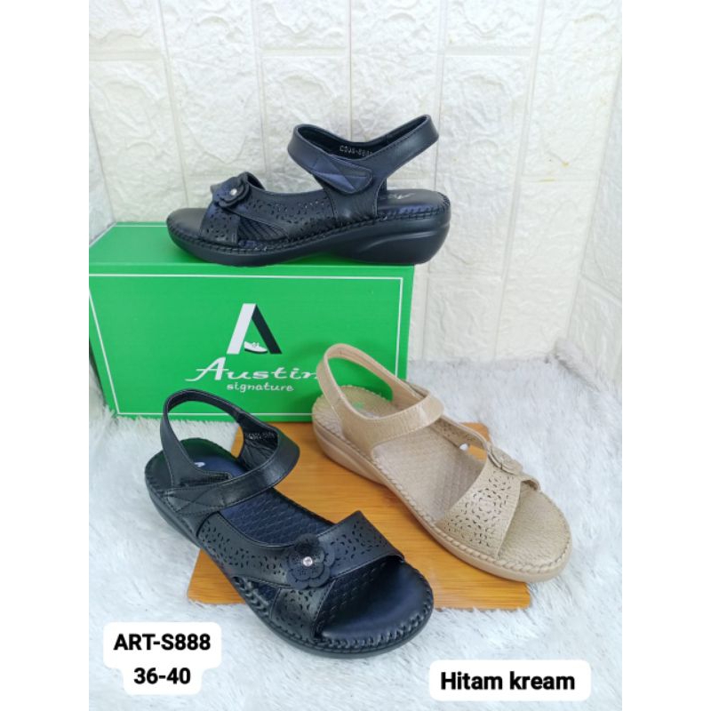sandal wedges wanita Austin S888