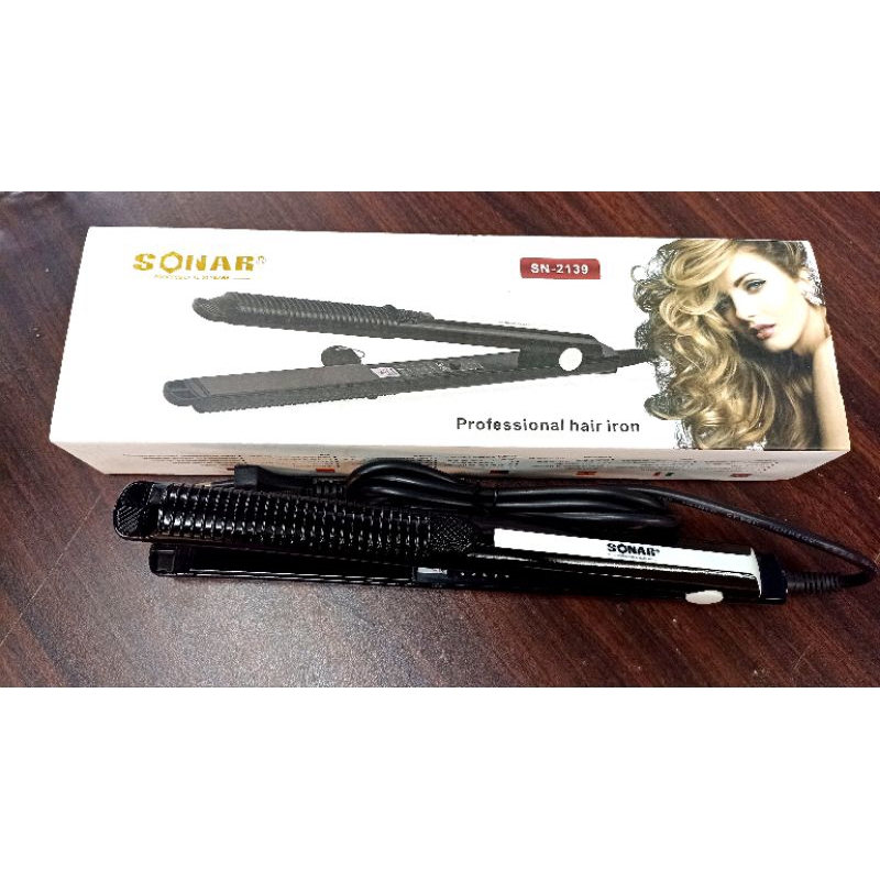 Catokan sonar SN2139 Lurus &amp; Curly Suhu bisa diatur Catok 2in1