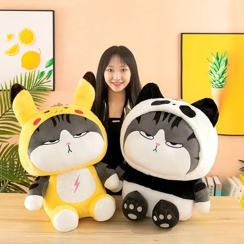 Mainan anak boneka karaktewr animals Boneka kucing foryou cute lengkap dengan costum baju lucu bahan halus dan lembut