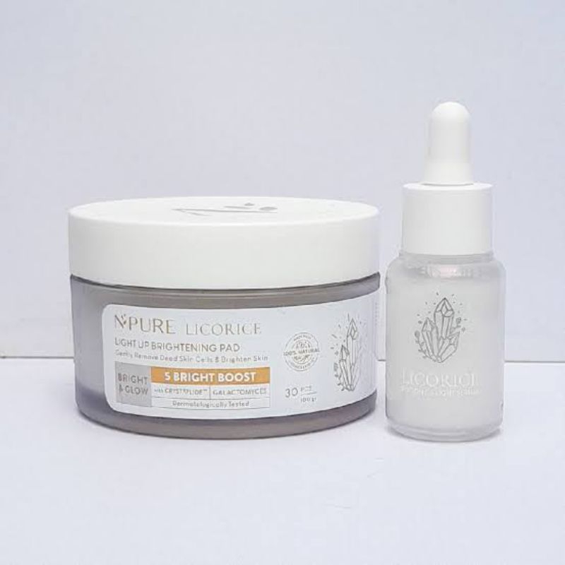 (Preloved 70%) 1 Paket Npure Licorice Brightening Serum + Toner