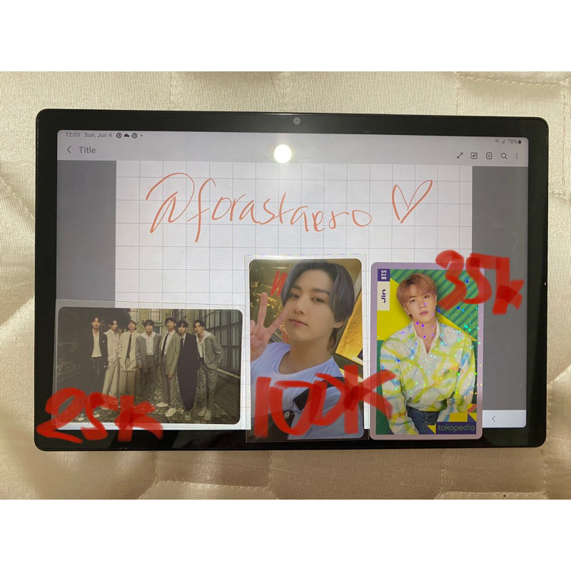 PHOTOCARD OFFICIAL JUNGKOOK JIN BTS BE DELUXE BUTTER PEACHES POB BENE