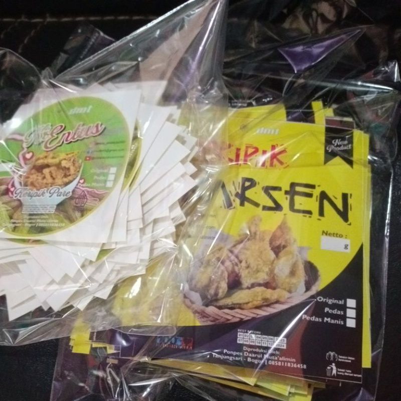 

stiker/label makanan