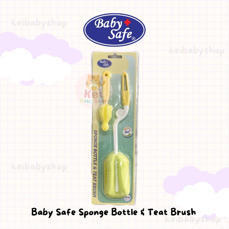 Baby Safe Sponge Bottle and Teat Brush / Sikat Botol Spons