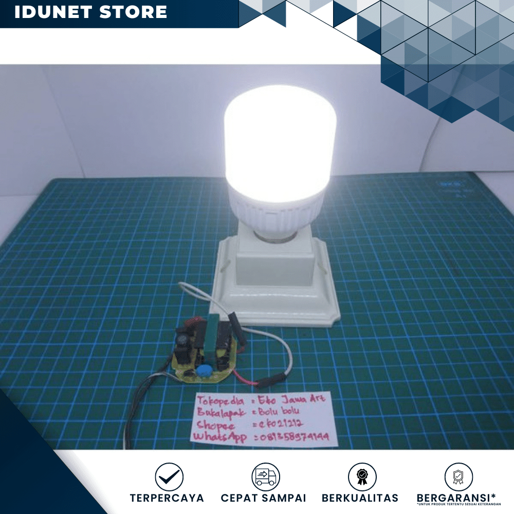 Modul lampu darurat- Mini inverter - Joule thief - Fitting Inverter DC 12 Volt To AC 220 Volt