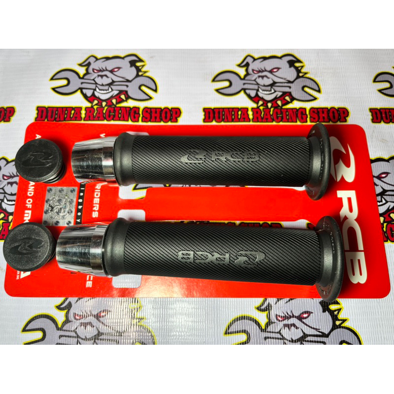 Grip RCB Handgrip RCB HG66 HG 66 model bulu Hitam Merah Kuning Biru Grey Oren + Jalu Stang Crom Original RCB