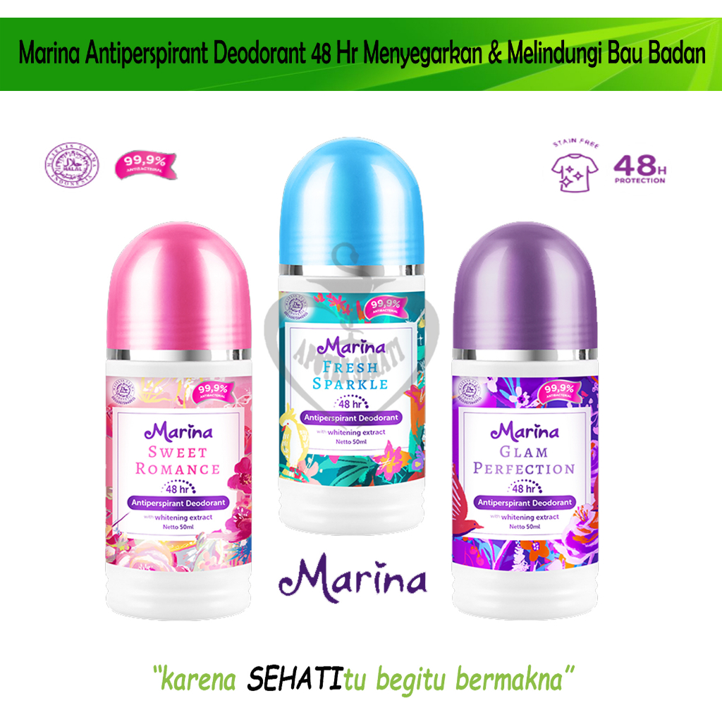 Marina Antiperspirant Deodorant Whitening Extract Mengatasi Bau Badan