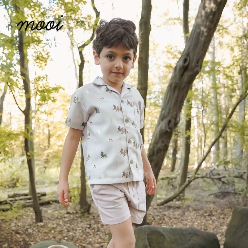 Mooi Printed Shirt Set/Stelan Anak Cowo