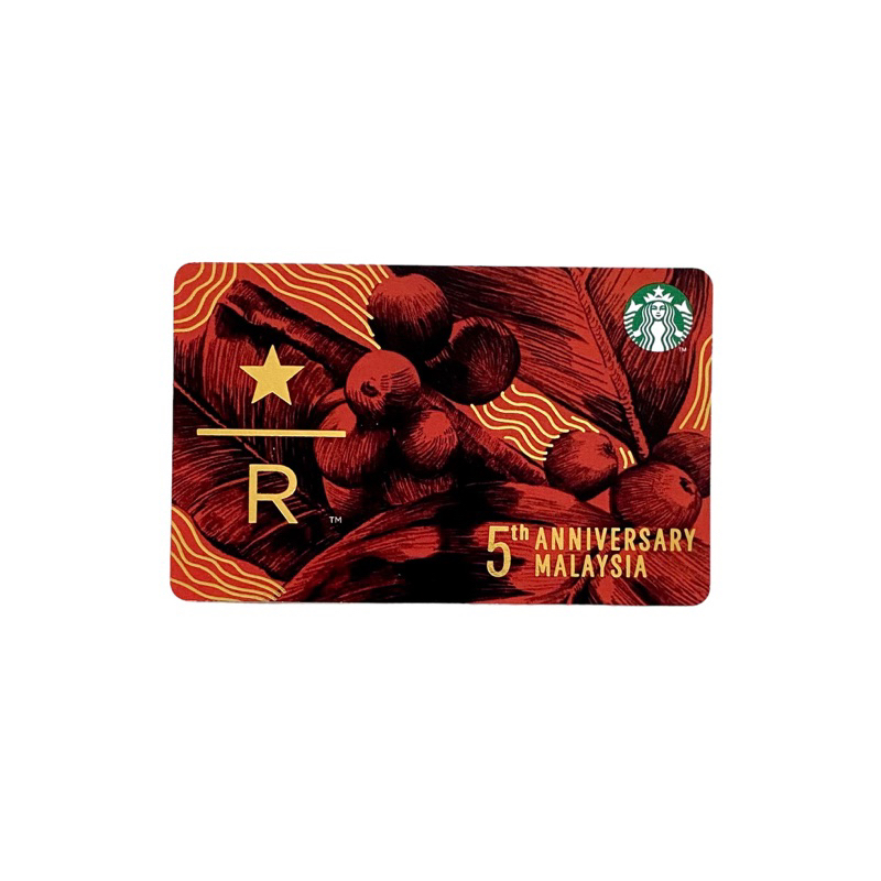 Starbucks Card Malaysia Reserve 5th Anniversary Kartu Paper 2020