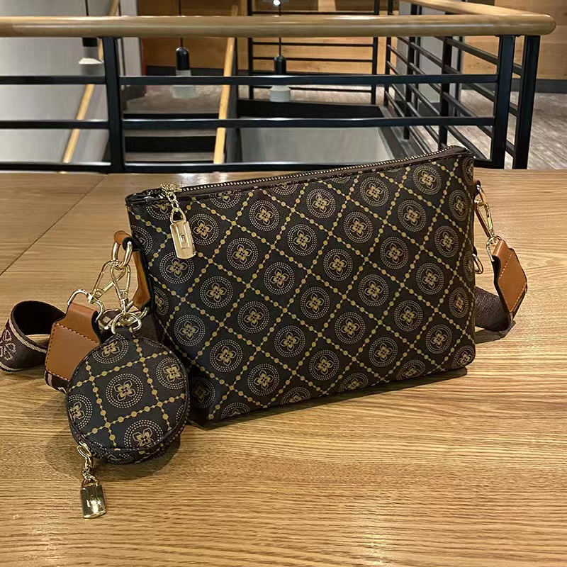 JK P9076 1KG MUAT 2PCS TAS SELEMPANG FASHION IMPORT MOTIF ELEGAN