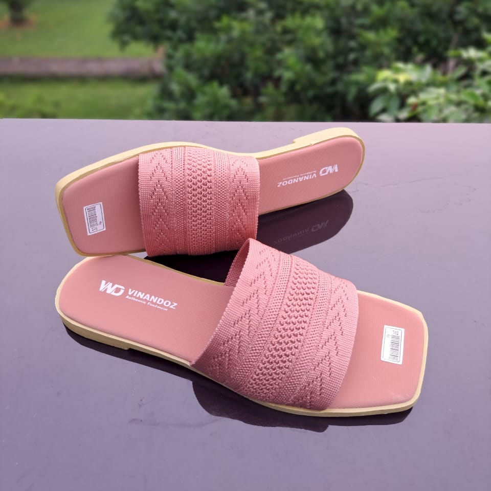 Sandal Teplek Wanita Bahan Rajut Sol Karet Anti Slip - TOKOERS RJ01