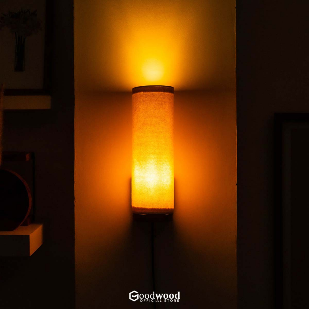 Goodwood Lampu Tidur Tempel Dinding Kayu Hiasan Kamar Dekorasi Ruang Tamu Kamar Aesthetic Minimalis 