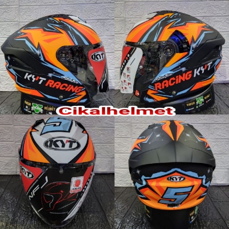 HELM KYT NFJ NEW MOTIF JAUME MASIA 2021 KYT NFJ JAUME ORIGINAL TERMURAH