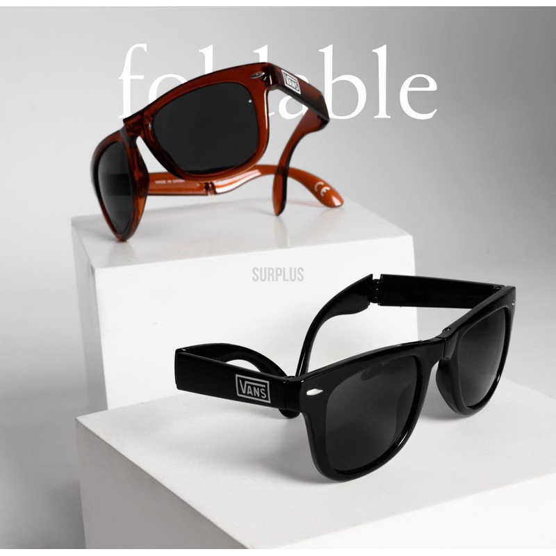 V4ns Spicoli Sungglasses Foldable Black // Brown