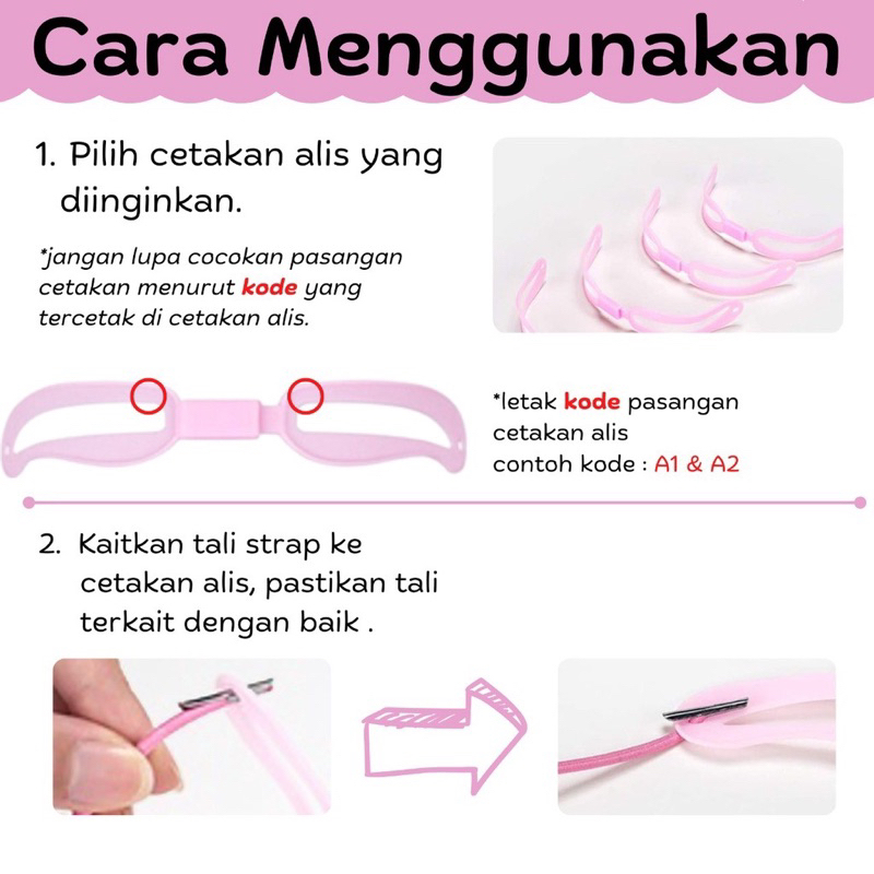 Cetakan Alis Eyebrow Isi 4 Model Eyebrow Ruler Card Set 4 Pcs Cetakan Alis Card Dengan Tali