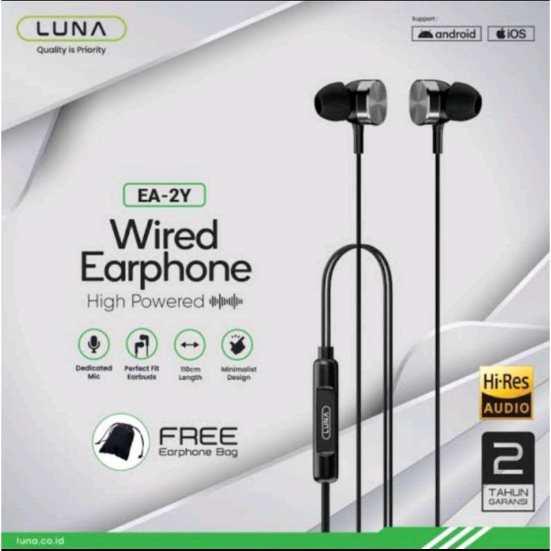 HANDSFREE HEADSET LUNA COLOKAN 3,5 JACK ALL TYPE HP