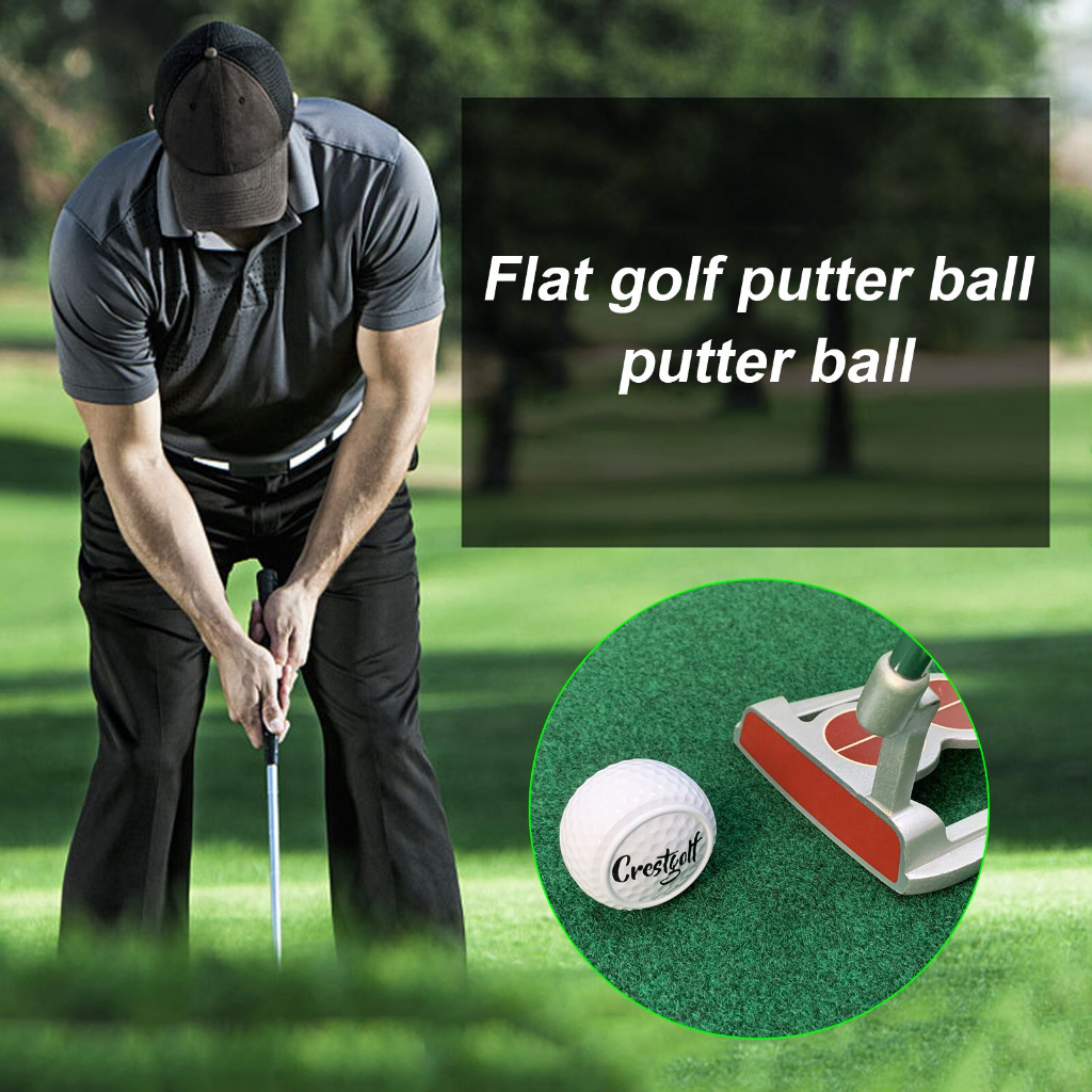 Bola Golf Dua Lapis Bola Golf Flat Datar Latihan Putting Flat Putter Akurasi Pukulan