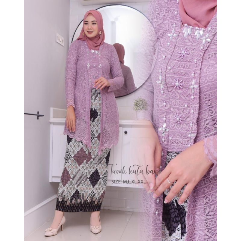 Kebaya Tunik Kutu Baru / Kebaya Tunik / Tunik Brokat / Kebaya Modern / Kebaya tile / Kebaya Favorite / Batik Couple