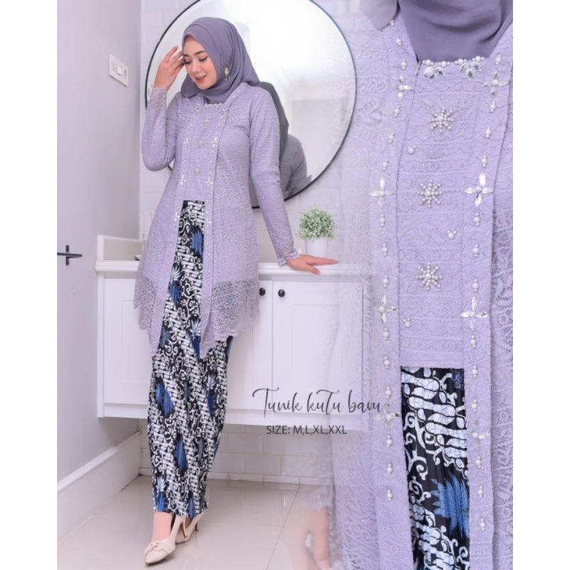 Kebaya Tunik Kutu Baru / Kebaya Tunik / Tunik Brokat / Kebaya Modern / Kebaya tile / Kebaya Favorite / Batik Couple