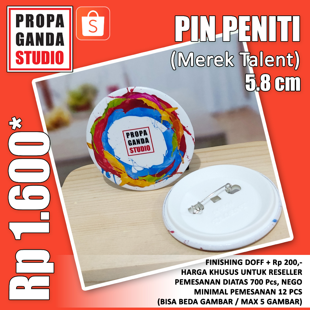 pin peniti custom 5.8 murah