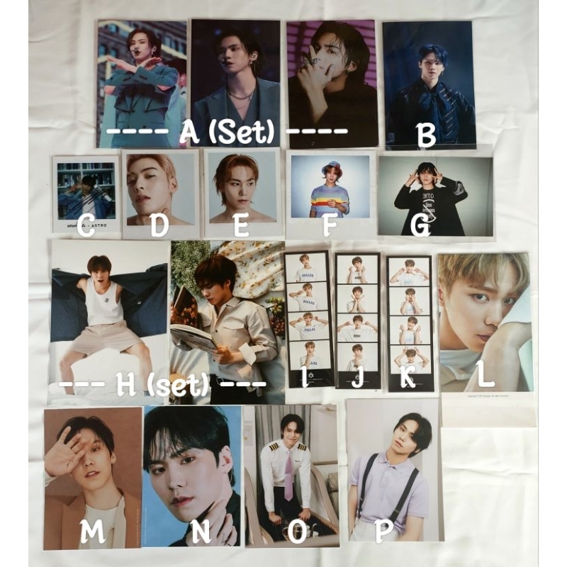 POLAROID POSTCARD ROCKY MOONBIN CHA EUNWOO ASTRO / MERCH ASTRO OFFICIAL / PC ASTRO