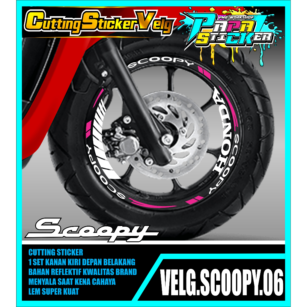 STIKER  VELG SCOOPY CUTTING STICKER VELG HONDA SCOOPY CUTTING VARIASI 06