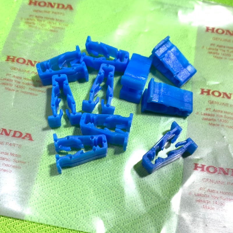 10pcs klip jepit kabel body honda cover clip snap fit po biru original losspack