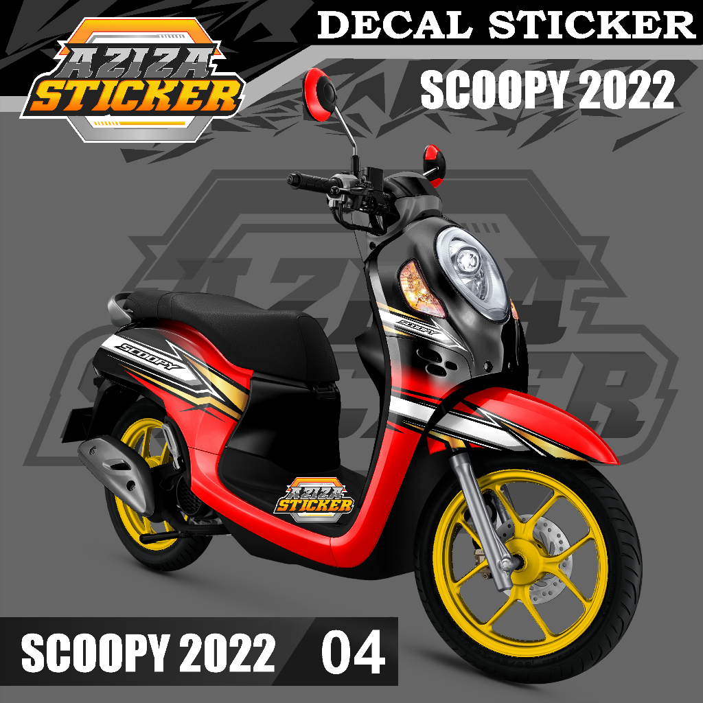 Aziza Sticker - Decal Stiker Scoopy Full body 2021 2022 - Dekal Stiker Scoopy yang lagi viral desain