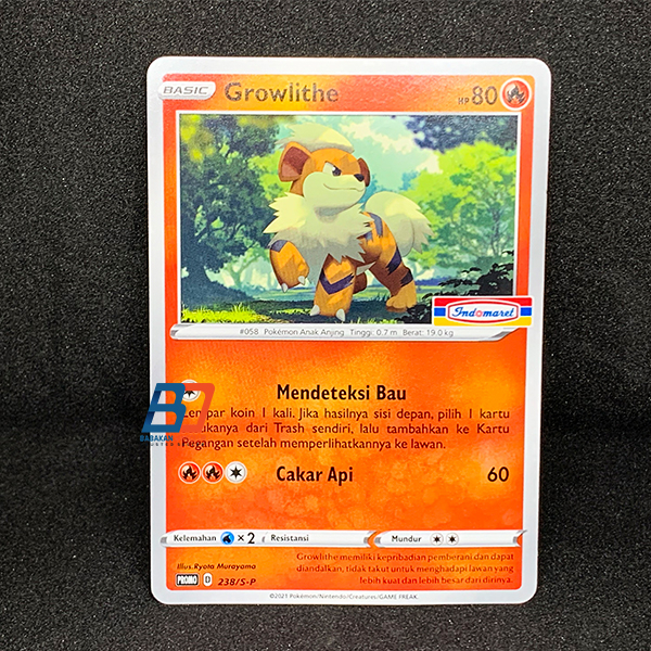 Kartu Pokemon Growlithe Indomaret TCG Indonesia