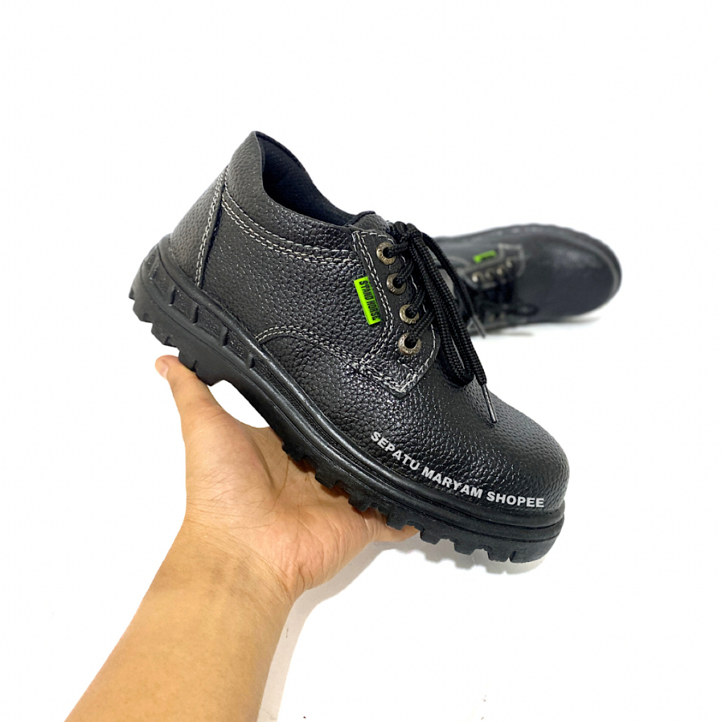 Sepatu Safety Tali Pendek Pria Ujung Besi Safety Boots Murah Sepatu Kerja Pabrik Proyek Chef COD