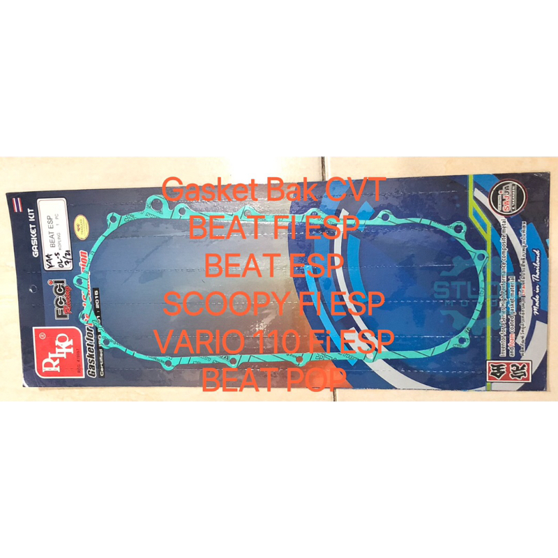 Gasket Perpak Paking Bak Cvt  Beat Fi ESP Stater Halus K25 K44 Scoopy FI ESP Vario 110 Fi ESP BEAT POP 11395K44V00 Merek Riko