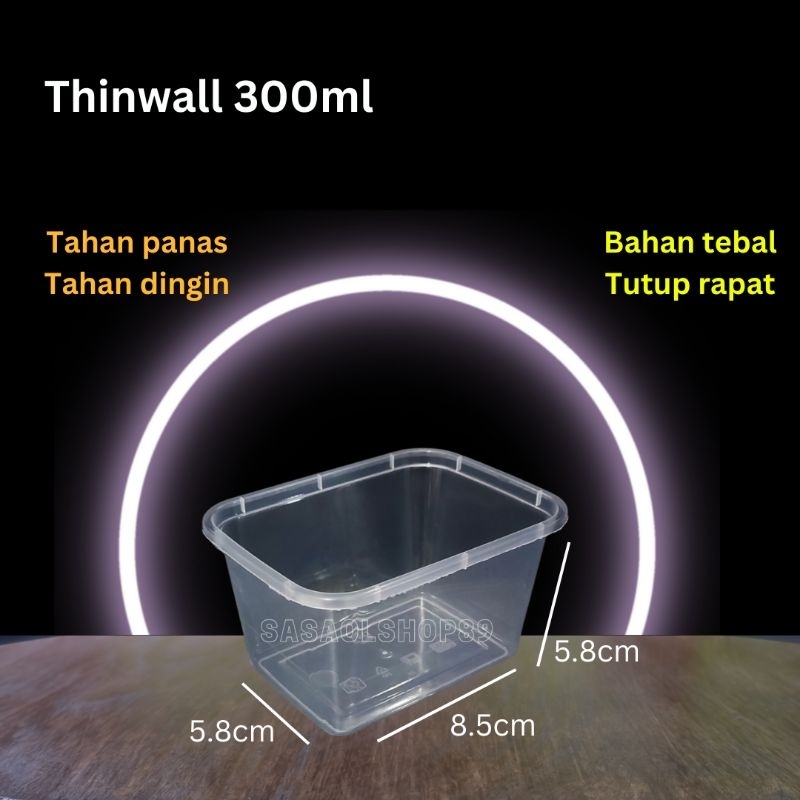 DM Thinwall RECT 300ml Thinwall Mini