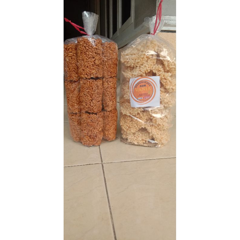 

Rangginang asin dan rangginang manis