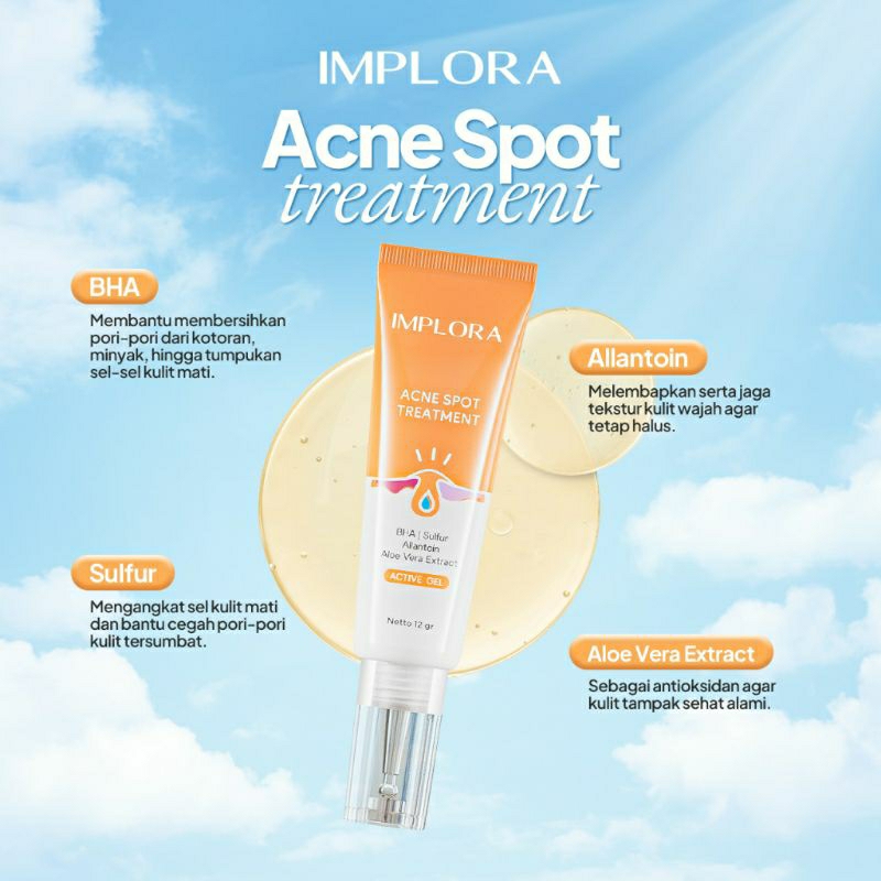 Implora Acne Spot Treatment 12gr Acne Spot cream obat totol jerawat