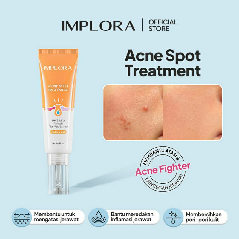 Implora Acne Spot Treatment 12gr Acne Spot cream obat totol jerawat