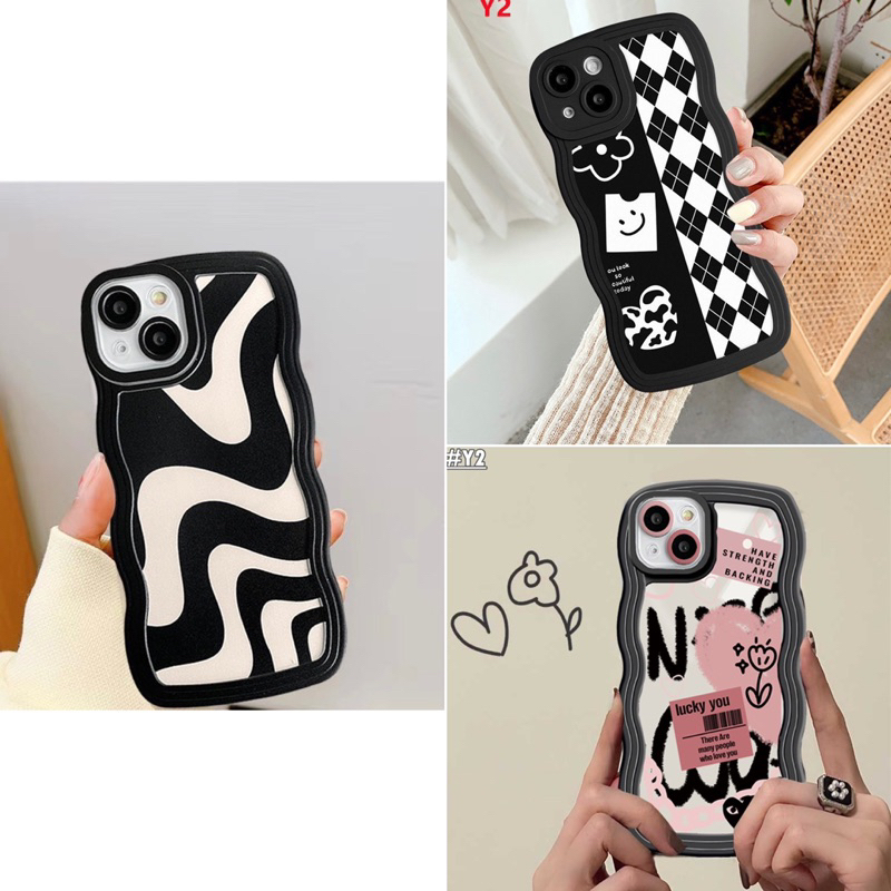 Softcase Wave Lucky Samsung Galaxy J2 prime A10 A02 A33 5G A30 A20 A12 M12 A20S A10S A04S A11 M11 A14 A13 4G A23 A04 2022 A04E grand prime A32 5G A32 4G m02 case gelombang