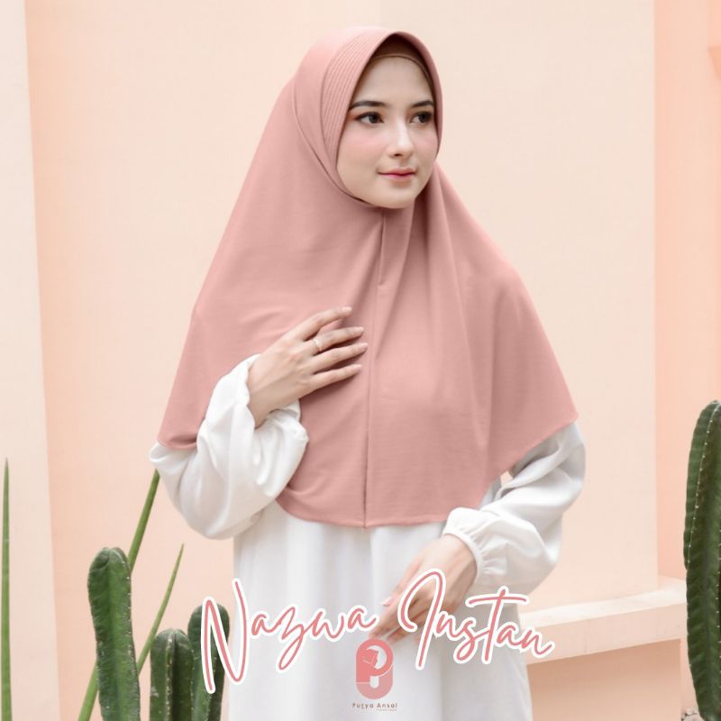 Kerudung Nazwa Hijab Instan Jersey Terbaru Kekinian 2022 Jilbab Instant Pet Antem Semi Jumbo