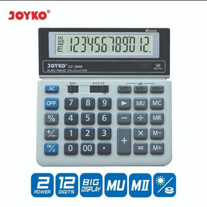 

CALCULATOR KALKULATOR JOYKO CC-868CH 12 DIGITS CHECK CORRECT +++LT3