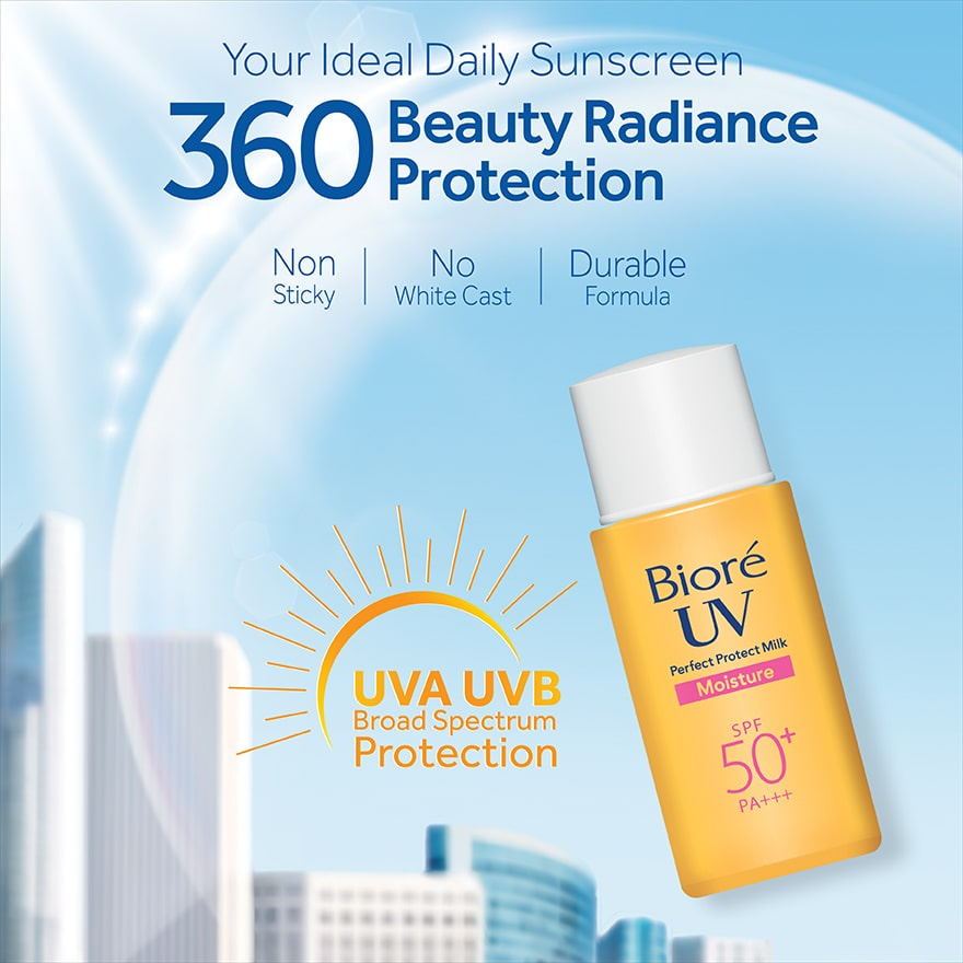 BIORE UV Perfect Milk Moisture | Cool SPF 50+ Daily Sunscreen (25ml)