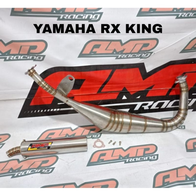 Knalpot RX KING Model kolong stainless type P original AMP Racing