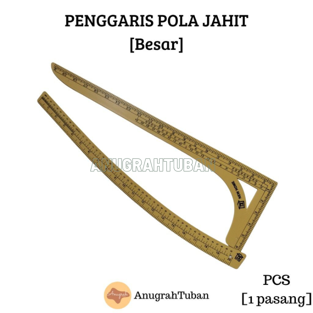 [BESAR] Penggaris Set Pola Siku Baju Alat Jahit Menjahit Lengkap POLARIS / NEWHOME