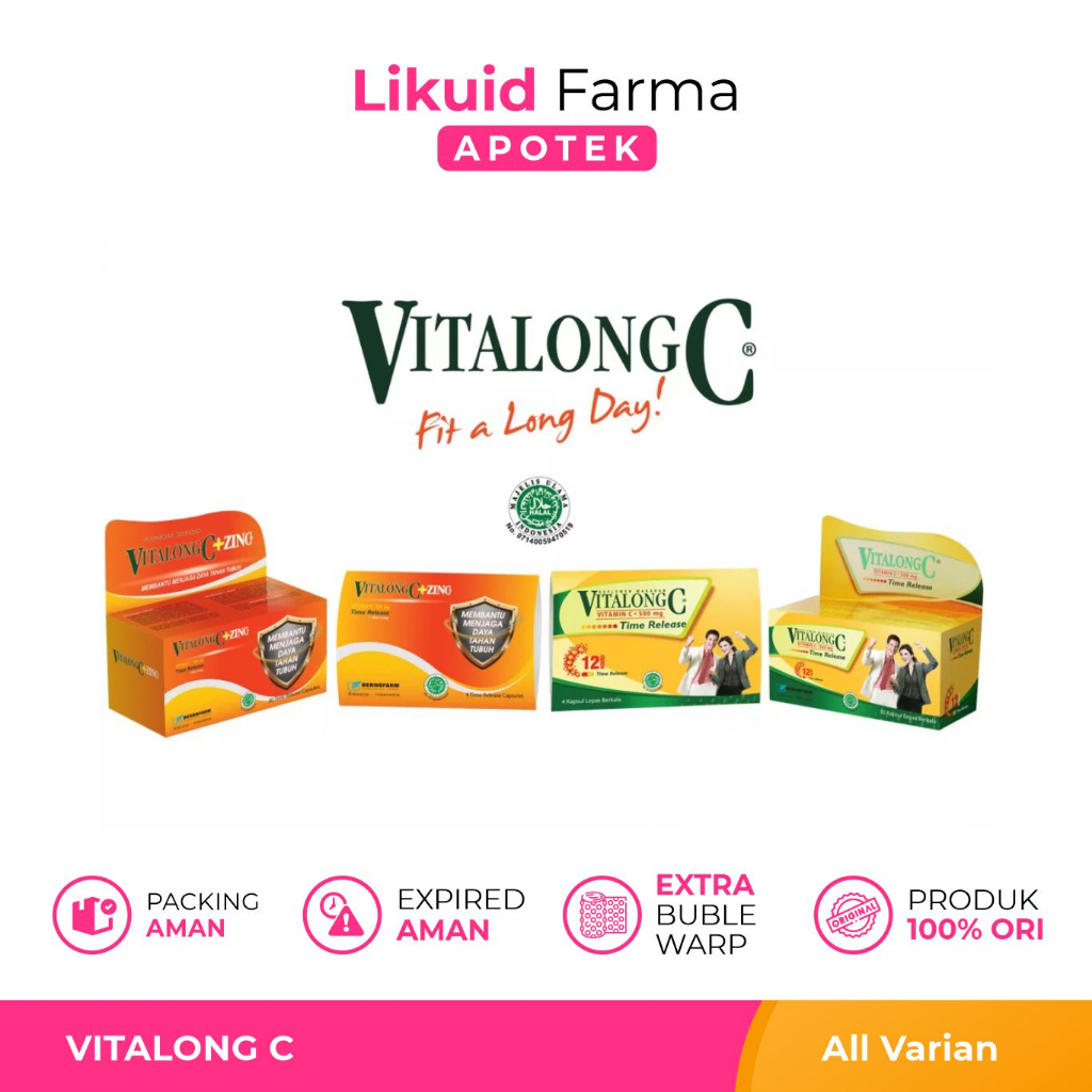 Vitalong C & Vitalong C Plus Zinc Kapsul Multivitamin